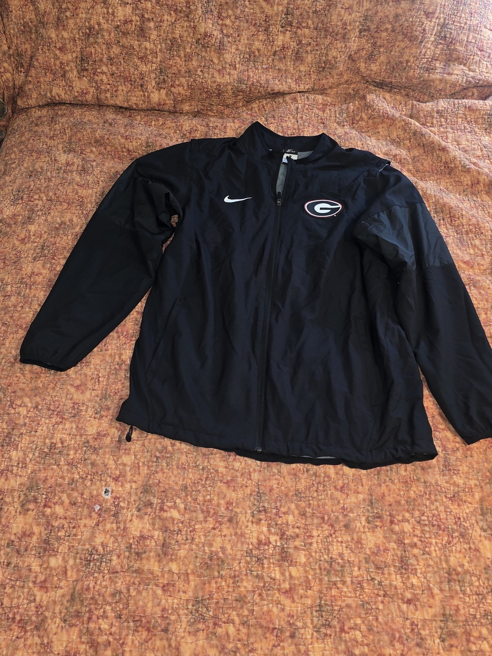Nike Georgia Bulldogs Dri-FIT Full-Zip Jacket Black Men's Size L Windbreaker